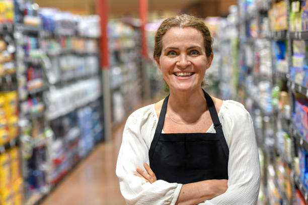 istock Mature female grocery store worker 922120646