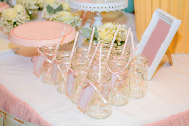 istock Centerpieces on a table for birthday 922127150
