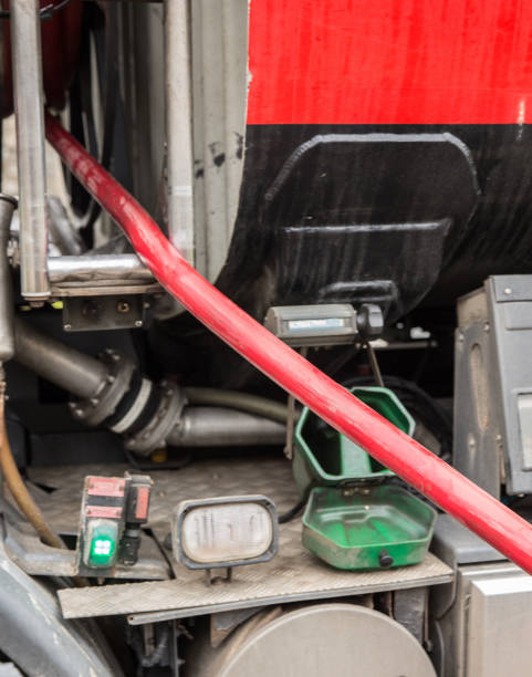 istock Heating oil delivery, pipework from the oil tanker 922127500