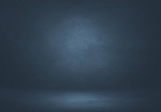Backdrop Room Two Dark Grey Textured Room with Spot Lights on the Floor and Wall. blank expression photos stock pictures, royalty-free photos & images