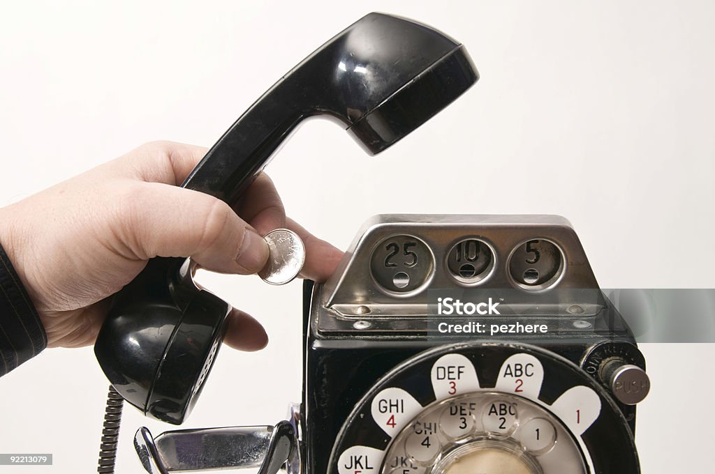 Stary telefonu publicznego - Zbiór zdjęć royalty-free (Automat telefoniczny)