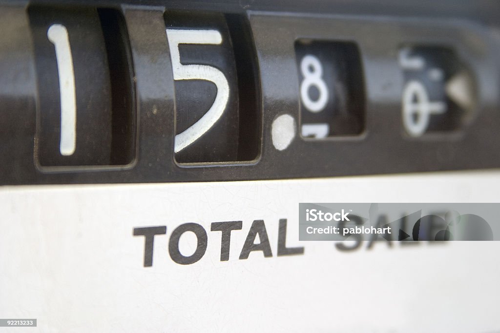 Old Pump New Price  Calculating Stock Photo