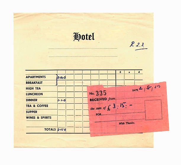 istock Hotel bill and receipt 1957 92213632