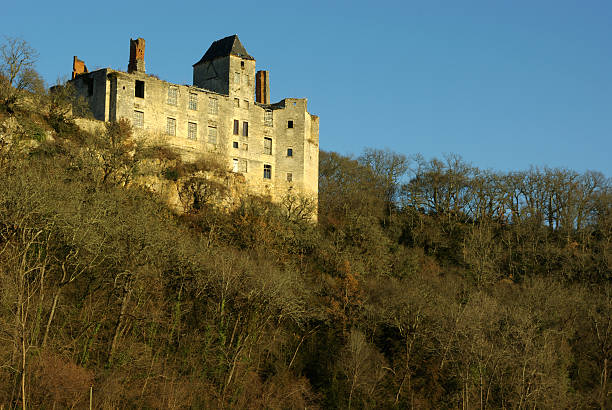 istock Ruined castle at the top of a cliff 92213691
