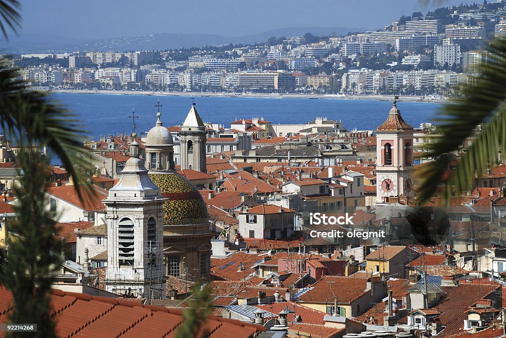 Paesaggio urbano di Nizza, vista dall'alto - Foto stock royalty-free di Albergo