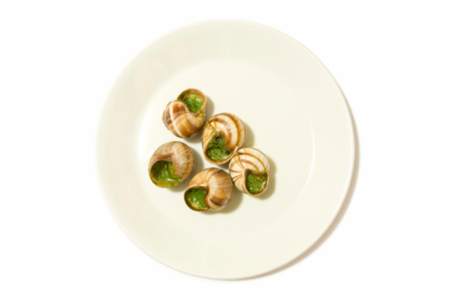French Snails served in a restaurant in Paris France