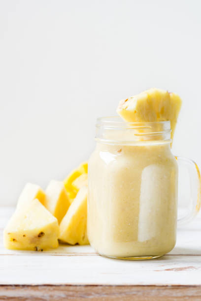 Mango, Banana, Pineapple and Oatmeal Smoothie in the Jar