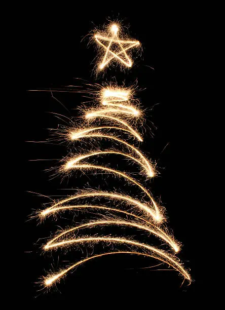Photo of funny sparkler tree