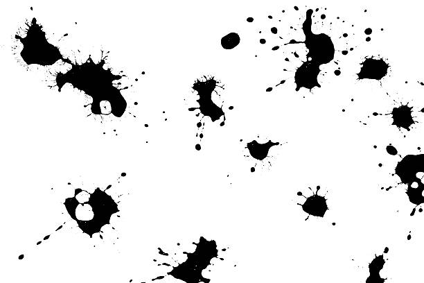 black splatters on white stock photo