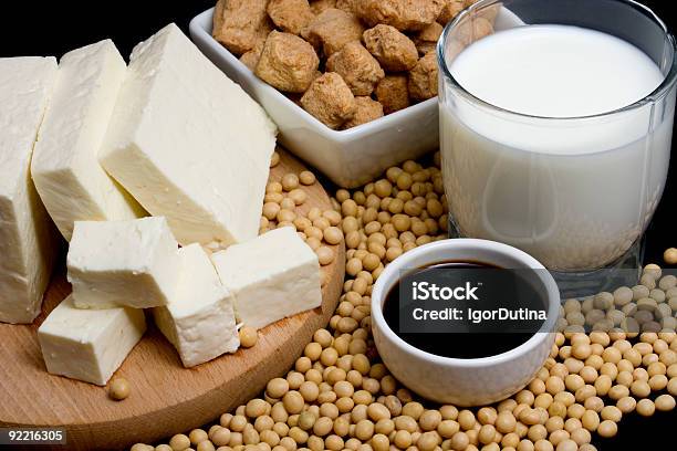 Soy Products Stock Photo - Download Image Now - Soybean, Tofu, Bean