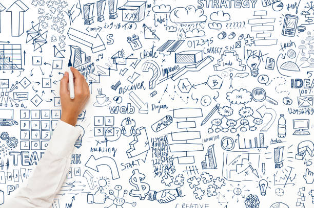 istock Female hand writing charts on whiteboard (Click for more) 922169106