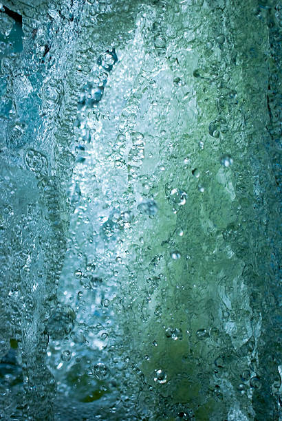 blue water stream close-up stock photo