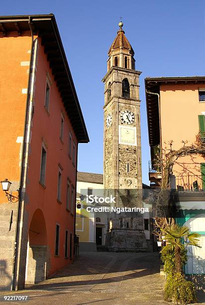 Ascona Kościoła - zdjęcia stockowe i więcej obrazów Ascona - Ascona, Dzwonnica - Wieża, Fotografika