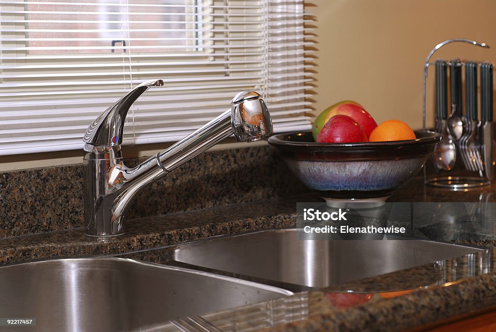 Kitchen interior  Sink Stock Photo