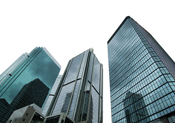 istock Isolated city skyscrapers 92218100