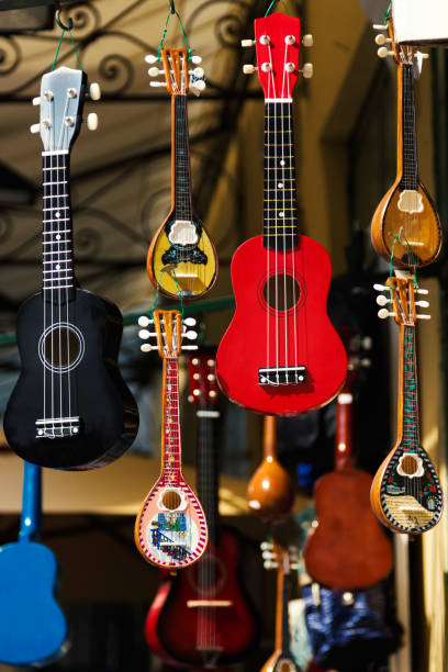 istock Colorful guitars and musical instruments 922181450