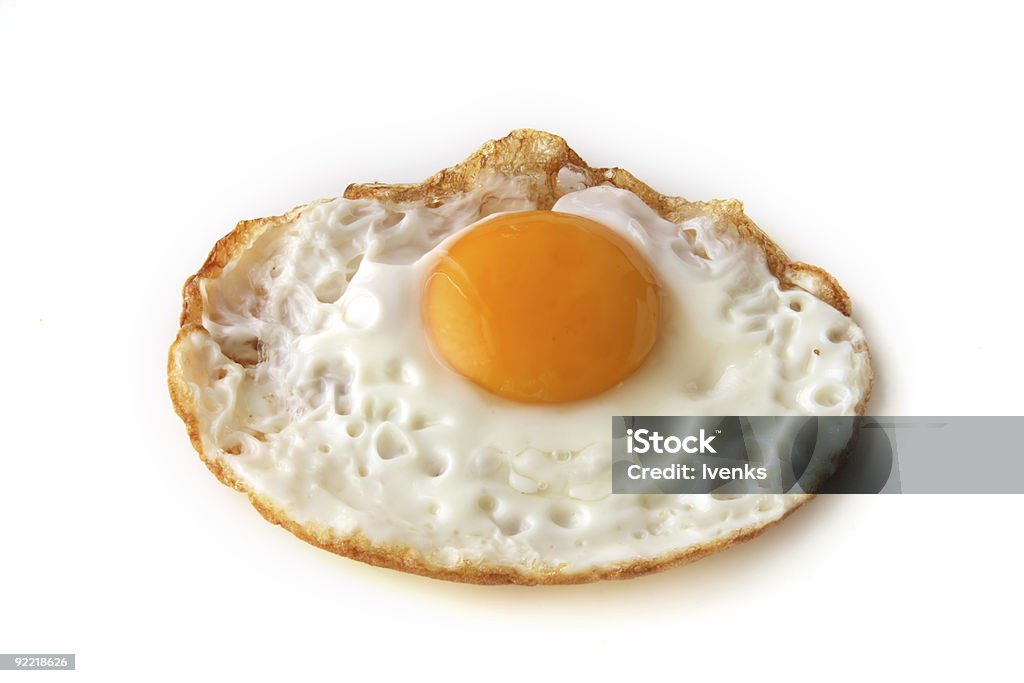 Comida-apenas ovo frito em branco - Foto de stock de Alimentação Saudável royalty-free