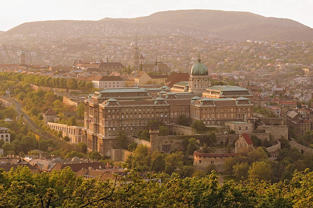 castello di budapest - royal palace of buda immagine foto e immagini stock