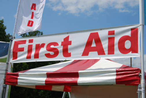 First Aid tent.