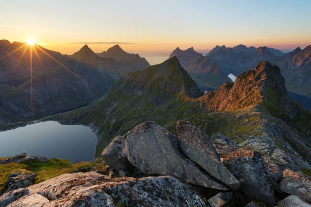 istock Munkebu mountain in Lofoten, Norway 922196978