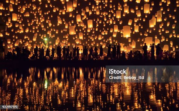 Yi Peng Festival Chiang Mai Thailand Stock Photo - Download Image Now