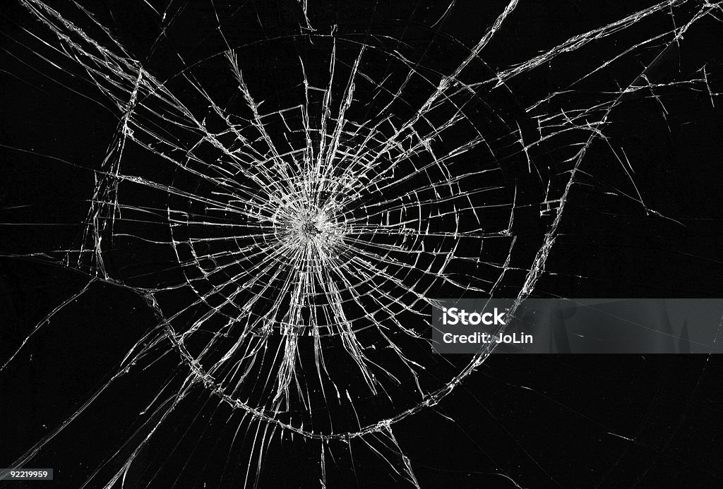 Broken ventana) - Foto de stock de Agrietado libre de derechos