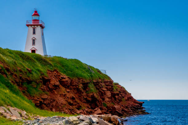 Lighthouse on the cliff at Souris, Prince Edward Island