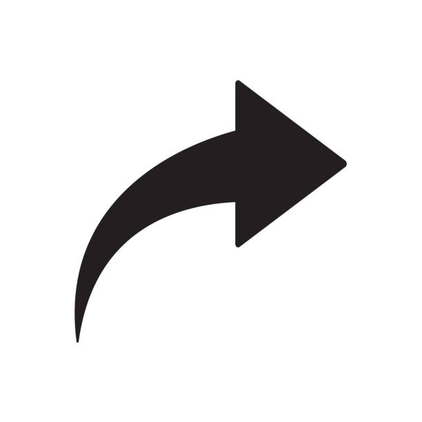 矢印、右の記号、やり直しボタン ベクトル - black post点のイラスト素材／クリップアート素材／マンガ素材／アイコン素材