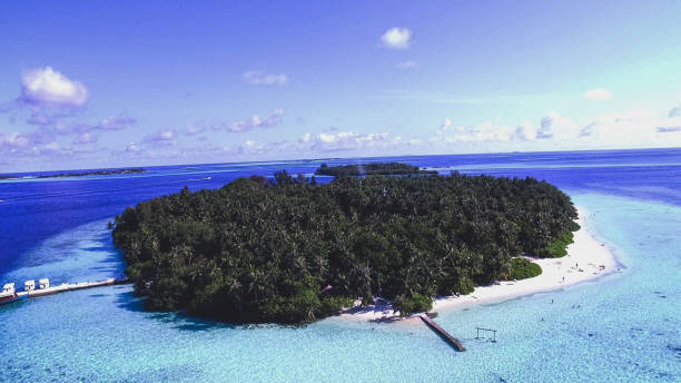 istock Maldives island from the sky 922207094