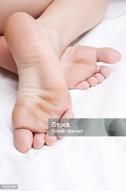 Pink Bare Feet Stock Photo - Download Image Now - Adult, Beautiful People, Beautiful Woman