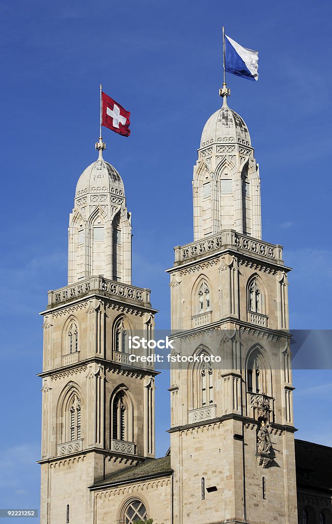 Zurique, Catedral de Grossmunster - Royalty-free Alto - Descrição Física Foto de stock