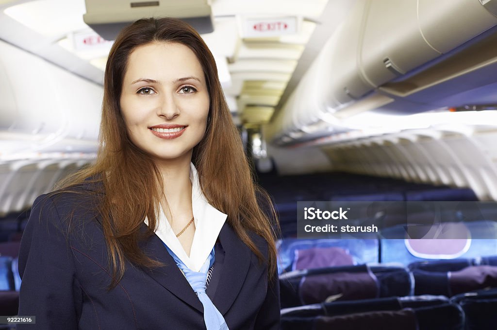 Aire camarera (stewardess) - Foto de stock de Adulto libre de derechos