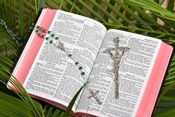 istock Christianity - Bible And Crucifix 92221716