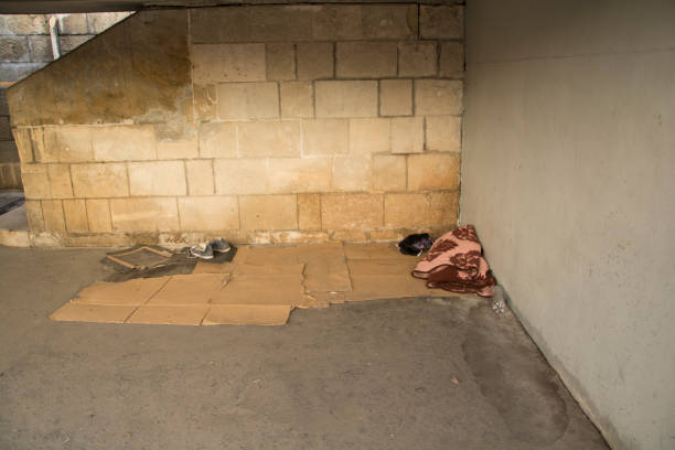 A homeless persons shelter in Budapest Hungary lies empty