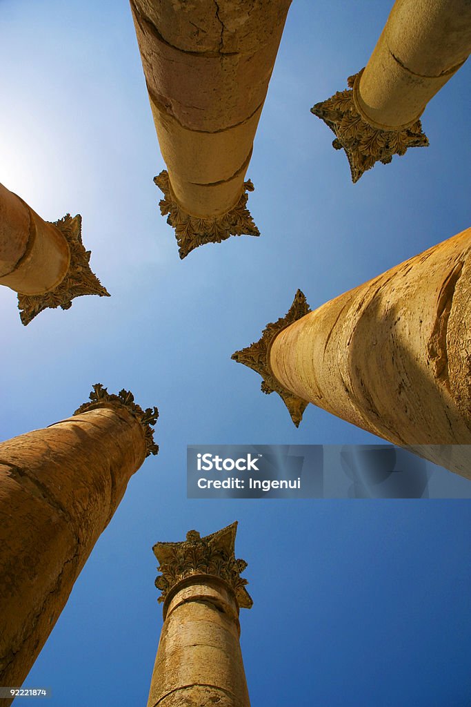 Grande colunas no Máximo de Jerash - Royalty-free Gérasa Foto de stock