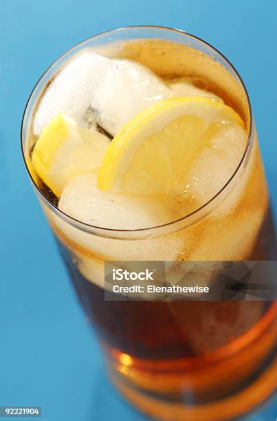 Iced Tea Stock Photo - Download Image Now - Backgrounds, Blue, Citrus Fruit