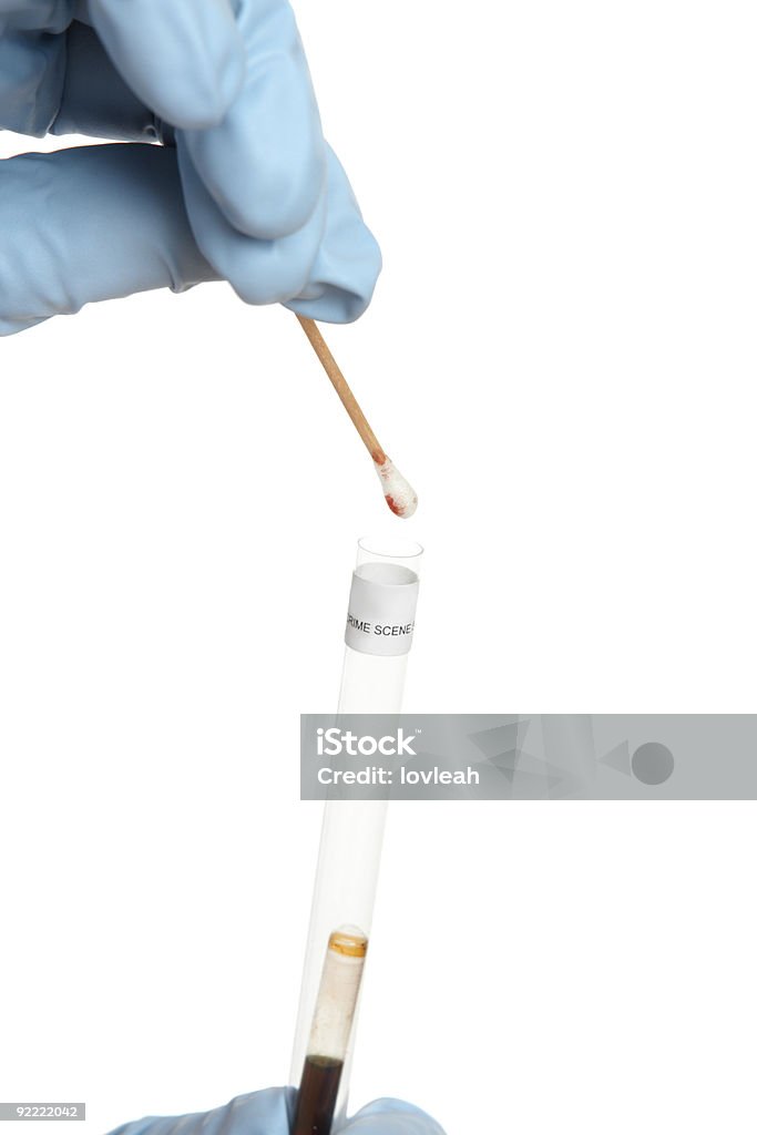 Test per escludere la presenza di sangue (primo punto - Foto stock royalty-free di Analizzare