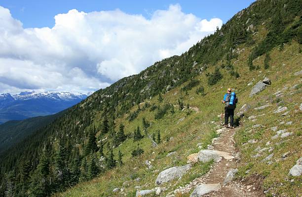 istock Man Hiking at Piccola Summit 92222572