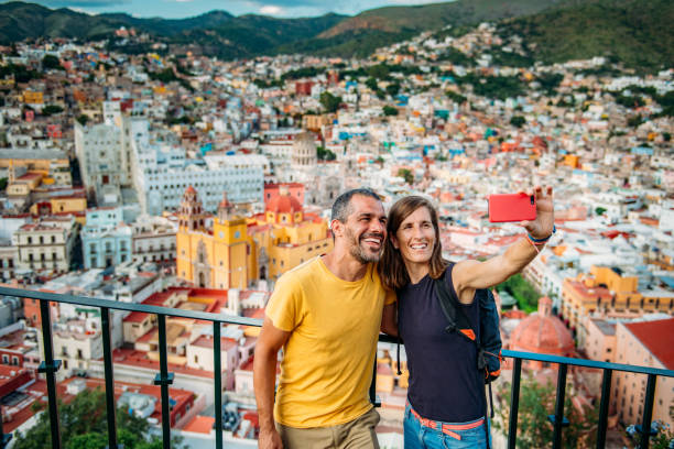 Couple visiting Guanajuato Mexico