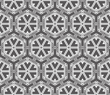 Decorative Geometric Seamless Pattern Vector Illustration For Interior ...