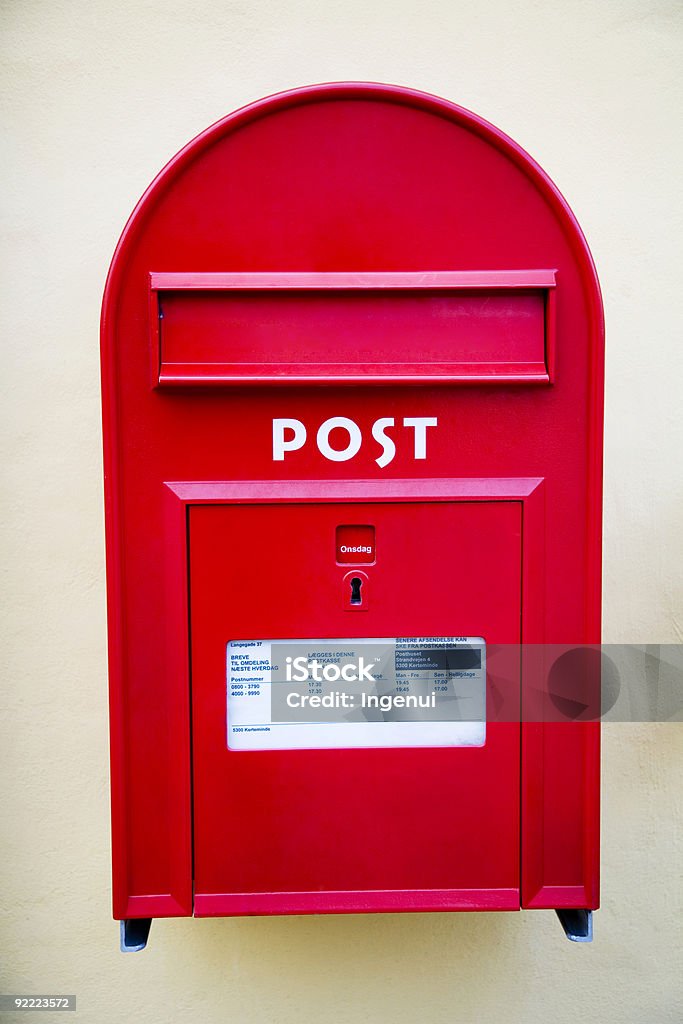 Boîte aux lettres rouge - Photo de Danemark libre de droits