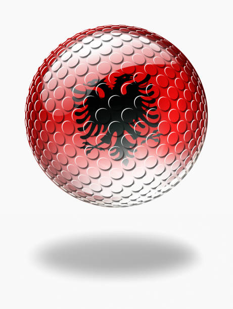 istock Albania sphere with albanian flag isolated on white 922238674