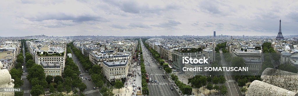 Champs-Élysées in Paris - Lizenzfrei Luftaufnahme Stock-Foto