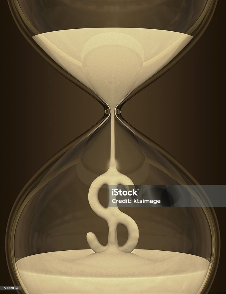 Le temps c'est de l'argent (Sablier - Photo de Activité bancaire libre de droits