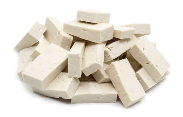istock White Tofu  on the White background 922245582