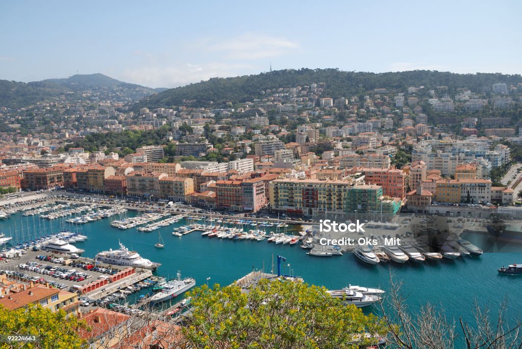 Paisaje urbano de Niza, vista desde arriba - Foto de stock de Agua libre de derechos