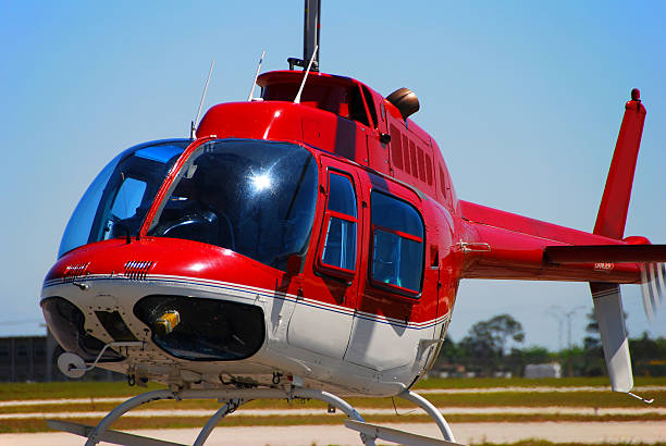 istock Close up view of red helicopter 92224833
