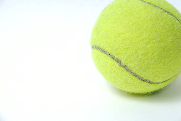 Tennis Ball on White stock photo