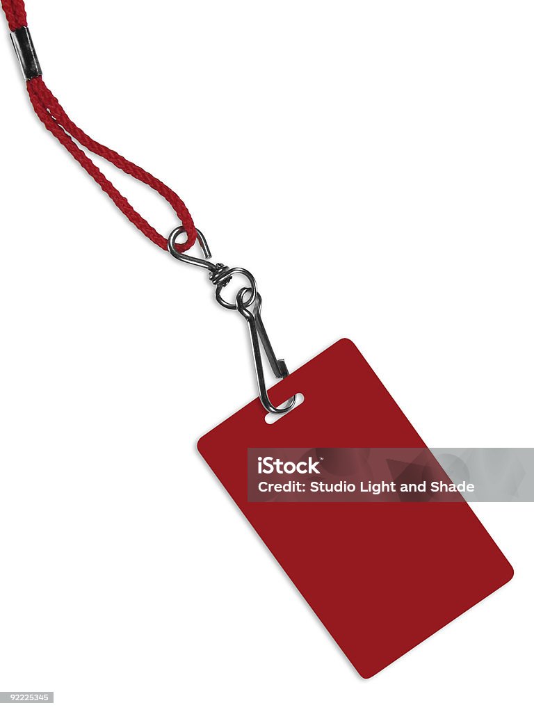 badge rouge blanc avec espace de copie (Tracé de détourage - Photo de Laissez-passer officiel libre de droits