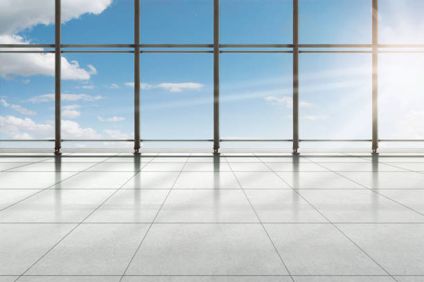 Modern airport terminal building Modern airport terminal building over blue sky background airport terminal stock pictures, royalty-free photos & images